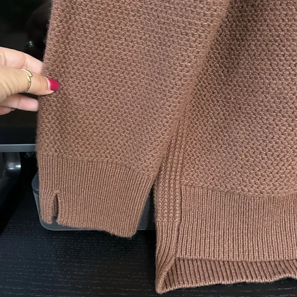 Uniqlo +J Premium Lambswool Cable High Neck Long-Sleeve Sweater
